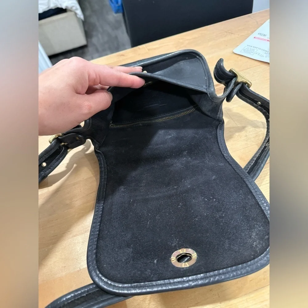 Coach Bag Legacy in Black Leather Saddle Bag Crossbody 9965 - Picture 7 of 11